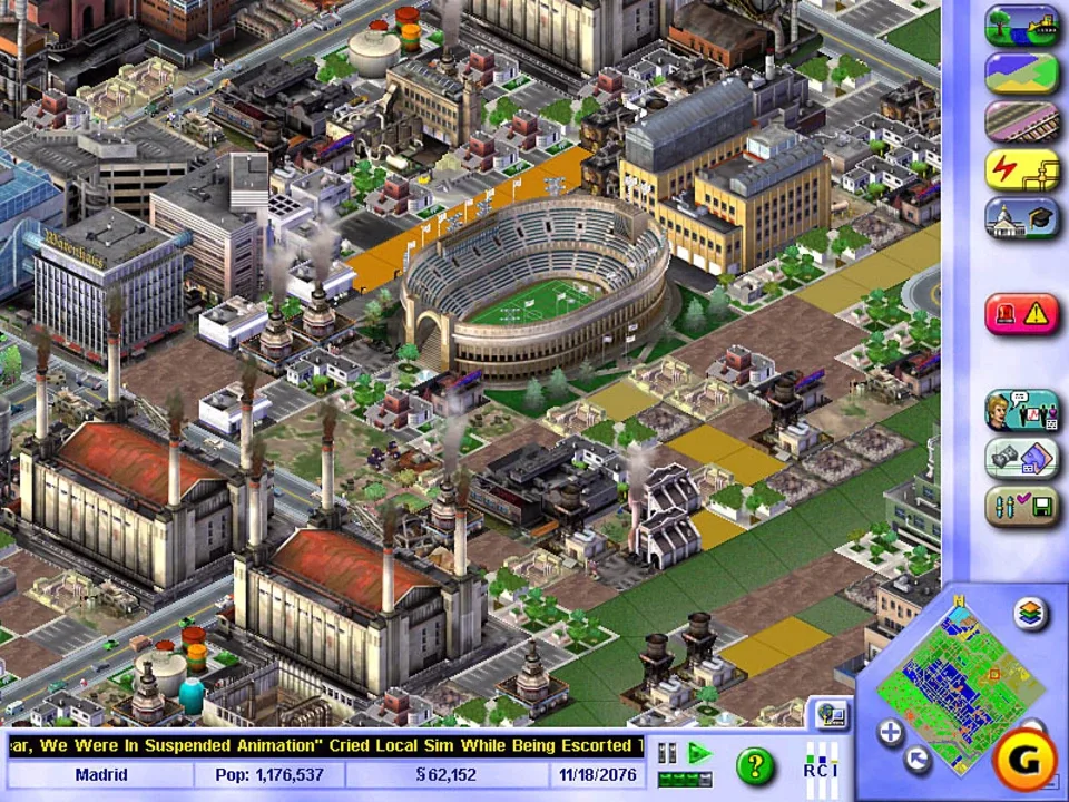 SimCity 3000, year 1999.